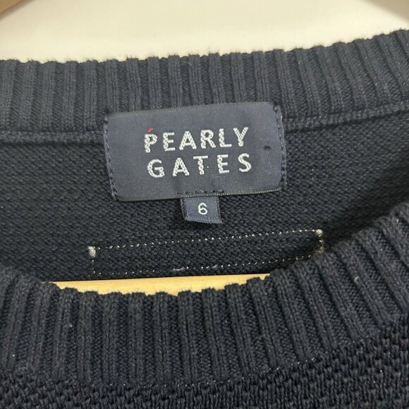 PEARLY GATES “PAR‑TEE GOLF” Logo Knit Sweater Japan Golf Fashion - Picture 6 of 7